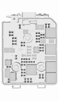 Stroomkring 1 Aanhangerinterfacemodule, draagsysteem achterzijde 2 3 Accusensor 4 Brandstofpomp chassisregelmodule 5 ABS 6 Dimlicht en dagrijverlichting