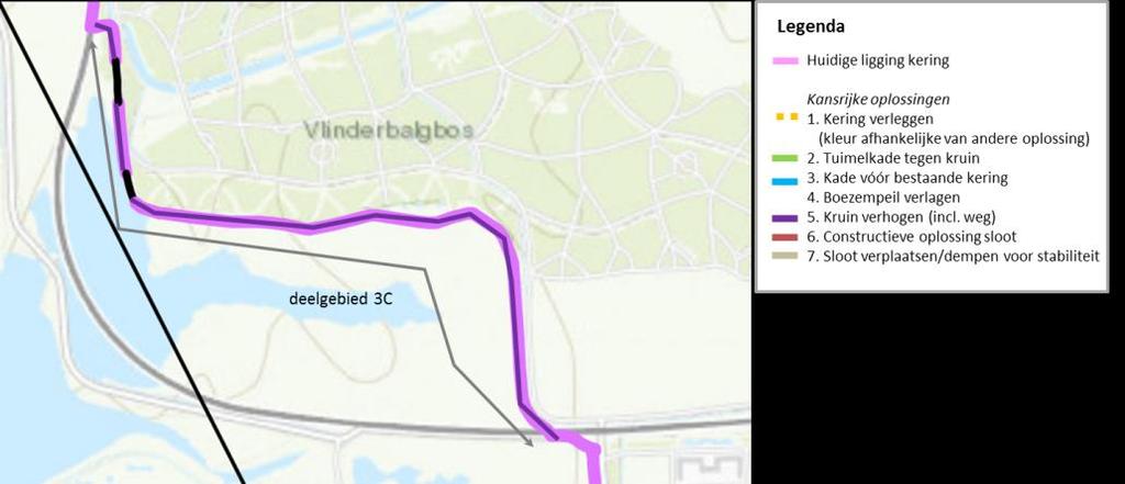 Figuur 6. Kaart deelgebied 3C uit Plan van aanpak met mogelijke oplossingen 1.4.