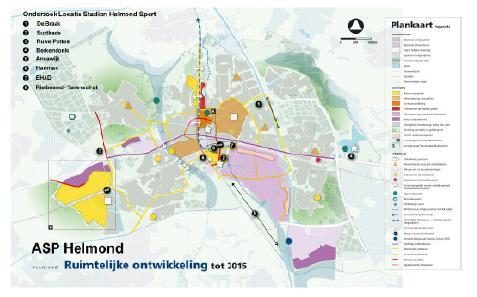 26 Tot 2015 is Helmond bezig met de ontwikkeling van het centrum (uitbreiding met circa 800 woningen), de stationsregio en daarbij de wijk Suytkade. De Suytkade ligt ten zuiden van het centrum.