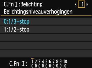 Druk op de pijltjestoetsen <Y> en <Z> om het nummer van de persoonlijke voorkeuze te selecteren en druk vervolgens op <0>.