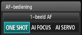 f: De AF-bediening wijzigenn U kunt de AF-bediening (automatische scherpstelling) selecteren die bij de opnameomstandigheden en het onderwerp past.