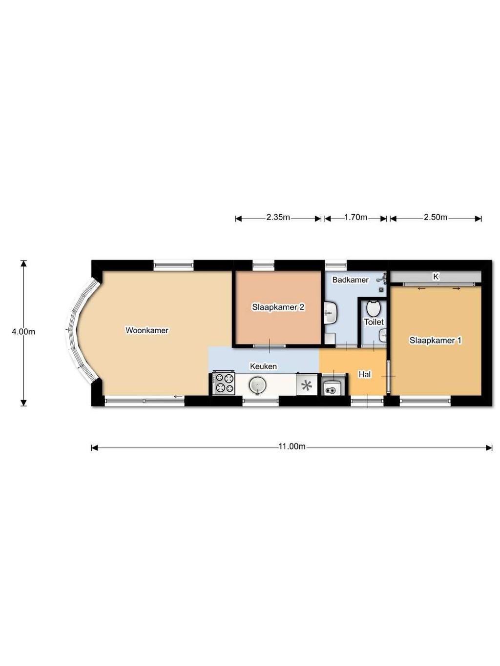 Plattegrond ter indicatie, hieraan