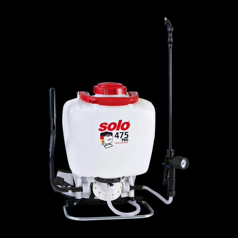 Solo 475 Pro De Solo 475 Pro is een professionele rugspuit met een reservoir van 15 liter. De Solo 475 Pro is duurzaam en onderhoudsarm, ook bij intensief gebruik.