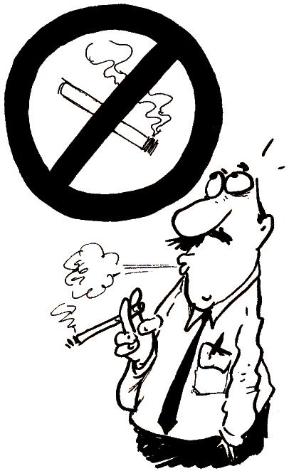 Het rook verbod aan de schrijfkant van de zaal Laat ik beginnen met te stellen dat ik op de vergadering heb ingestemd met het voorstel de mensen te verzoeken aan de schrijfkant niet te roken.