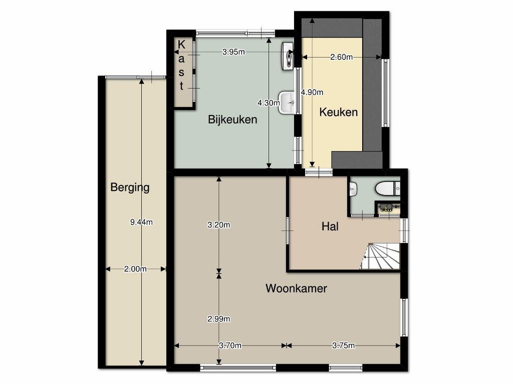 Plattegrond begane grond De tekening is met de grootste zorg