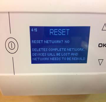 5 Wijzig reset network? no in Reset network?