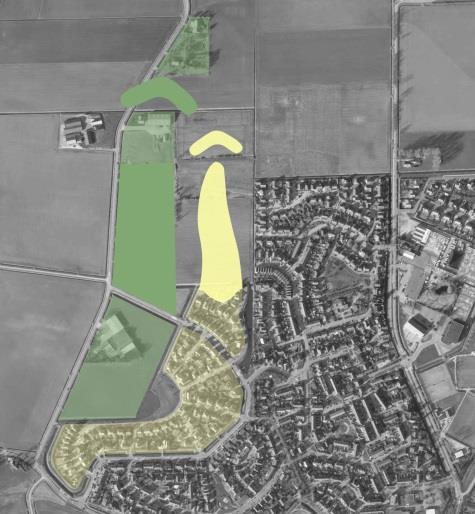 Aan de westzijde wordt de grens van het plangebied gevormd door de Derringmoerweg. Het plangebied is in totaal circa 12 hectare groot en heeft een gemiddelde maaiveldhoogte van rond het NAP.