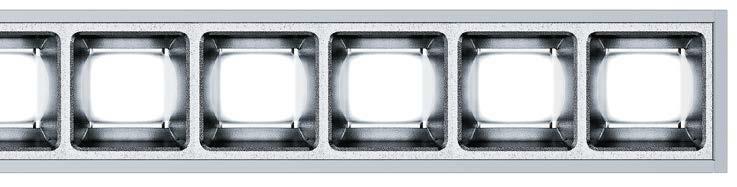 144 LINCOR Armatuurserie LED-minicellen comfort De matte comfortcel maakt het directe licht zichtbaar.