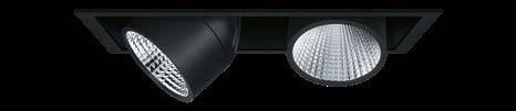 59 INTRO S Q1 Miniatuurkleine, efficiënte LED-accentspot Lichtkop: Ø 70 mm, zwart met zwarte
