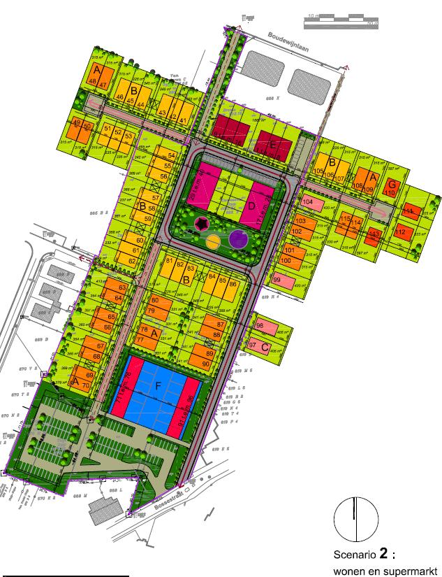 Mobiliteits-effectenrapport (mober) RUP De Bos - Heist-op-den-Berg 3.3.4. Beschrijving VAR 2-U Ook bij deze variant is een uitbreiding mogelijk. De totale projectzone wordt dan eveneens 44.