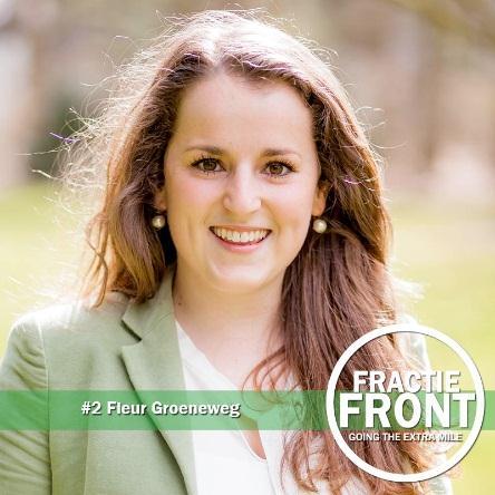 election list: 2 Fleur Groeneweg I am Fleur Groeneweg, 23 years old and I study public administration (Bestuurskunde). In my first academic year I lived with my parents.