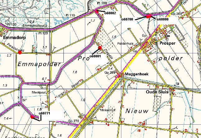 Parameter Meetpunt o60811/ MPN10052 Meetpunt o60812/ MPN10053 MTR Nederland 2002 (gem.) 2008 (gem.