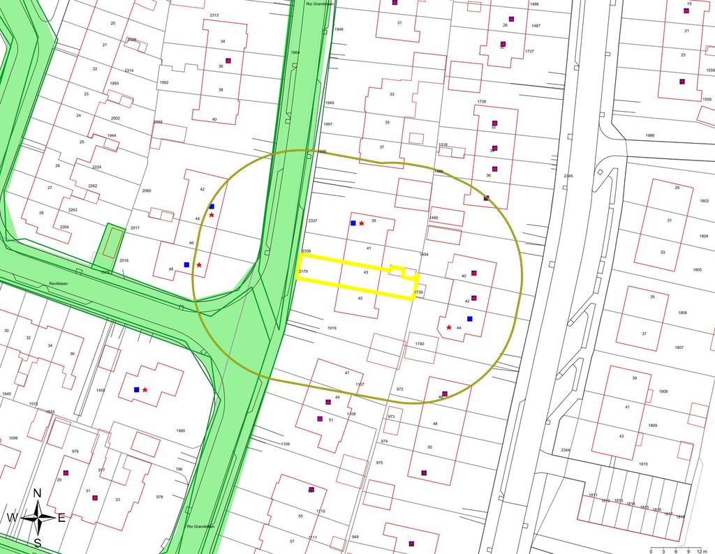 Uittreksel bodeminformatie Rio Grandelaan 43 te Overveen Geselecteerde locatie 25-meter contour Rapportcontouren HBB