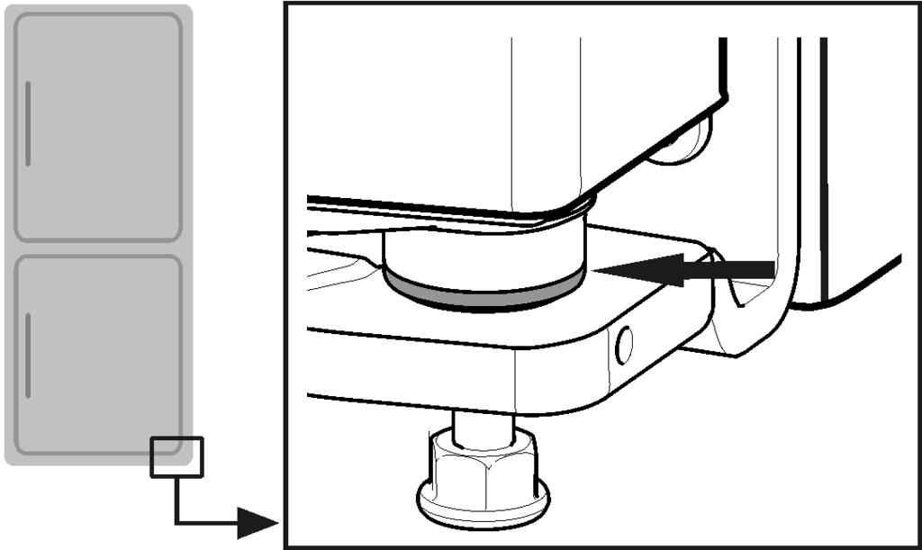 In gebruik nemen 4.3.3 Middelste lagerdelen omzetten Fig. 5 u Afdekplaat Fig. 5 (12) voorzichtig afhalen. u Middelste lagerbus met Fig. 5 (14)onderlegschijfje Fig.