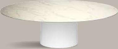 de table: Fenix blanc Piètement: revêtement par pulvérisation blanc pur Plateau de table: Fenix gris clair Piètement: revêtement par pulvérisation blanc pur Plateau de