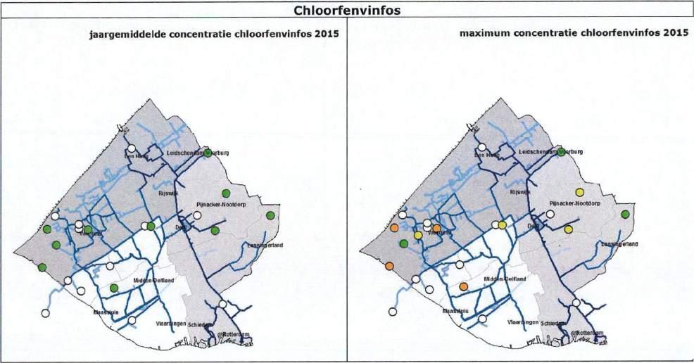 Carbendazim jaargemiddelde concentratie carbendazim 2015 maximum concentratie carbendazim 2015 voldoet aan KRW-norm voldoet aan KRW-norm O