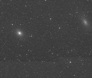 NGC147 & NGC185 Cassiopeia XX 2.0 x 1.5 Twee elliptische stelsels.