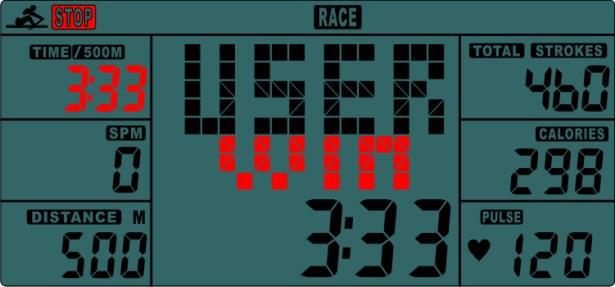 BEDIENINGSGIDS Fig.7 B. Wanneer de race voorbij is kan je op START drukken om de race opnieuw te laten beginnen of op RESET drukken om het RACE scherm te verlaten. III. RECOVERY 1.
