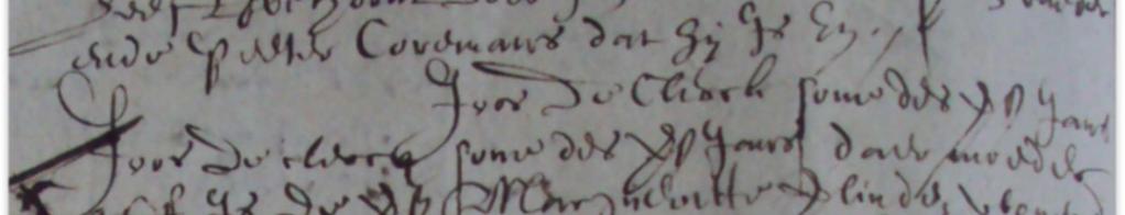 GENERATIE 1 Volkomen bewijs van verdere afstamming via de meiseniersbrieven. I. JAN DE CLERCK, uit Opwijk meisenier op 17 mei 1611 1, (zv Peeter en Margriete Mannaerts), tr.