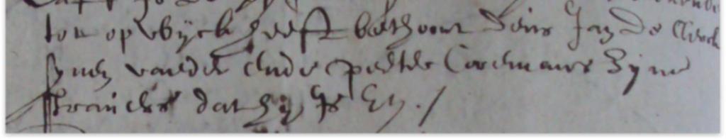 GENERATIE 2 Overtuigend bewijs van verdere afstamming via: - Parochieregisters Merchtem. II. GILLIS DE CLERCK, meisenier (Merchtem) op 17 mei 1611 2, Merchtem 25 februari 1658, tr.