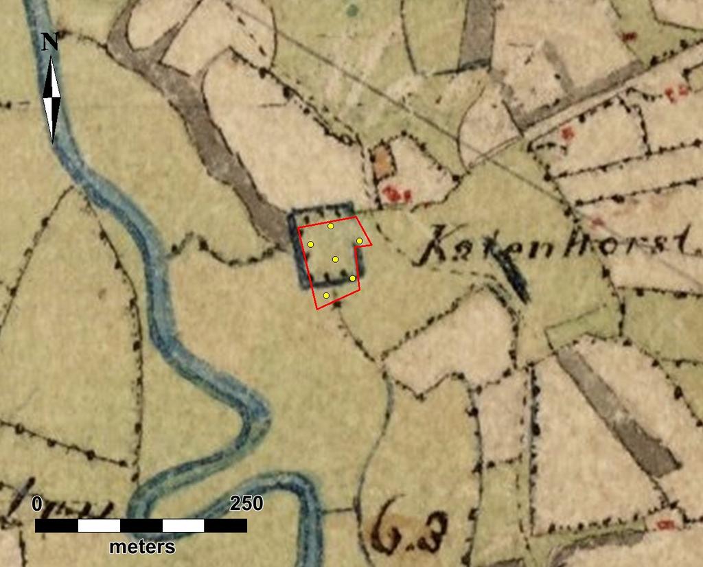 2.4 Historische geografie (KNA 3.3 LS03) De naam Katenhorst staat op (historische) kaarten vermeld bij de boerderij aan de overkant van de weg aan de Katenhorstweg 6.
