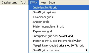 3.5 Bewerkingen op het SWAN Grid 3.5.1 Definiëren van een SWAN grid In de morfologie applicatie kan een SWAN grid ingesteld worden, dit is een grid waarmee binnen de SWAN applicatie gewerkt kan