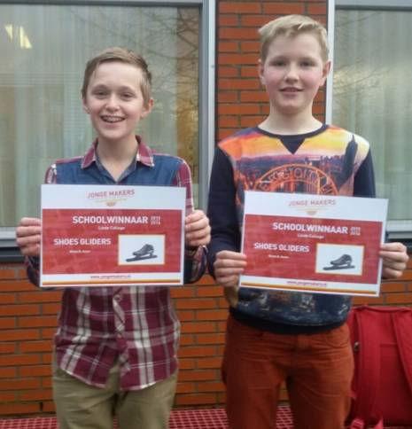 - 34 - Uitvinderswedstrijd Jonge Makers van het Linde College In november kregen we een les over Jonge Makers op het Linde College. Jonge Makers is een uitvinderswedstrijd van heel Nederland.