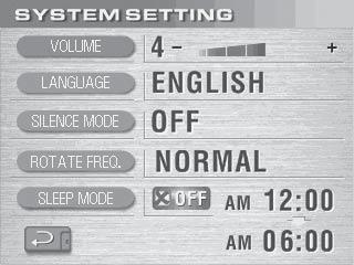 Trends: STIJGEND STABIEL SYSTEEM INSTELLING MODUS In deze modus kan u verschillende systeem instellingen aanpassen. Ga naar SYSTEEM INSTELLING (SYSTEM SETTING) vanuit het HOOFDMENU: DALEND 1.