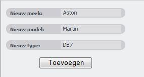 direct een onbekend merk, model en of type toe te voegen.