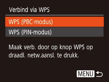 De camera maakt verbinding met het toegangspunt en geeft op het scherm [Apparaat selecteren] een overzicht van apparaten die ermee verbonden zijn. 8 Kies het doelapparaat.