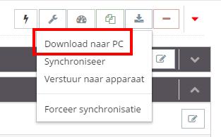 mbn / -.mbnx" wordt gedownload naar de configuratie PC of rechtstreeks naar een USB stick. BELANGRIJK!