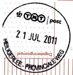 HEILIGERLEE - PROVINCIALEWEG Het stempel werd in januari 2017 teruggezonden (06 JAN 2017).