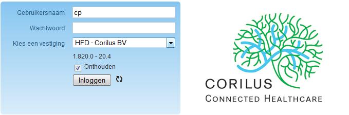 1 Corilus Logo Het logo van Corilus is vernieuwd op de inlogpagina en