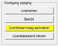 dropdownmenu uit. 6. Klik op de button "overnemen". ð De data zijn bewaard. 7.