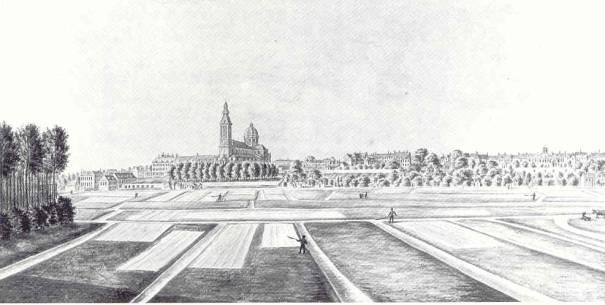 Sinds het aanleggen van het zuid station in 1837 onderging gans deze vlakte een volledige ommekeer De Muinkmeersen rond 1820, een moerassig gebied.