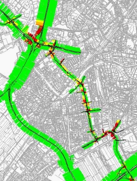 Figuur 10 en 11: Verkeersafwikkeling Churchill Avenue (ondergronds) in