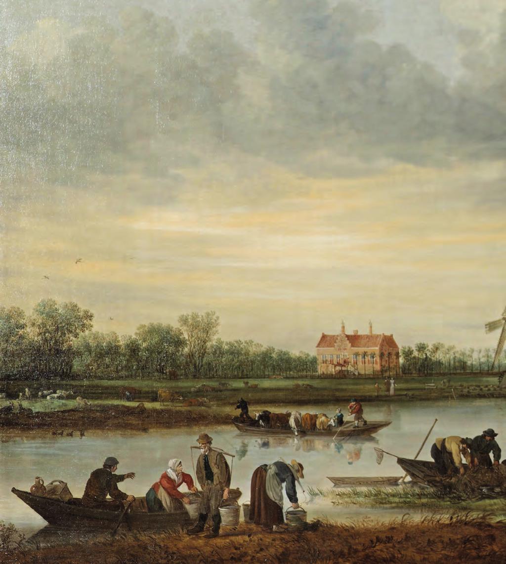 in beeld Jan van Goyen, Landschap met gezicht op de Vliet bij Voorschoten, 1642,