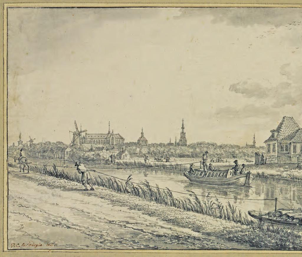 Afb. 3 Paulus Constantijn la Fargue, Gezicht op Leiden, 1752-1782. Teylers Museum. gesteldheid.