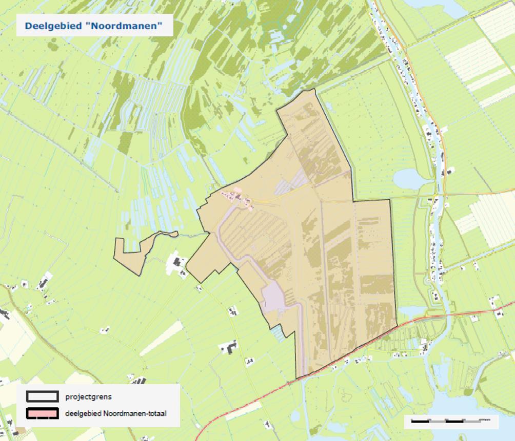 Noordmanen (deelgebied 5) Het deelgebied Noordmanen ligt aan de zuidkant van de Weerribben. Het ligt grotendeels binnen de N2000- begrenzing.