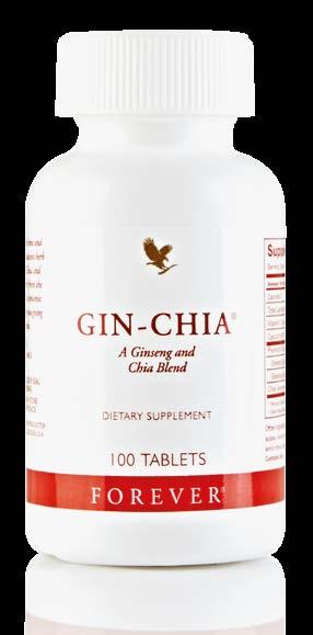 Gin-Chia Deze pittig en tegelijkertijd fris smakende tabletten bevatten twee eeuwenoude kruiden, chia uit het Westen en ginseng uit het Oosten in combinatie met vitamine C.