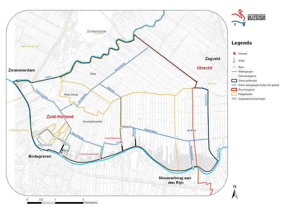 Kaart: projectgebied Bodegraven Noord