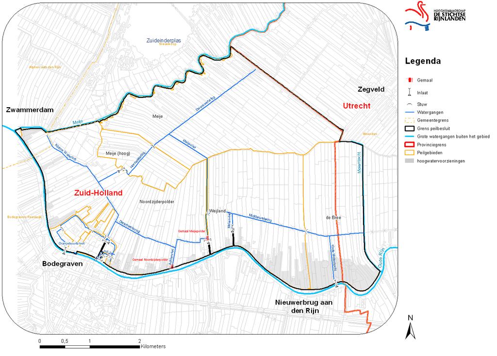 Bodegraven Noord in Vogelvlucht Bodegraven Noord Het projectgebied Bodegraven Noord ligt ten noorden van de stad Bodegraven en ten westen van de stad Woerden.