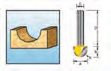 Profiel frezen Boorfrees Breedte (A) Schacht lengte (D) Nuttige lengte (B) Schacht (=S) Hardmetalen boorfrees.