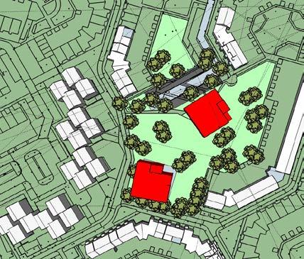 footprint goed park loopt tussen gebouwen door PARKEREN 3.