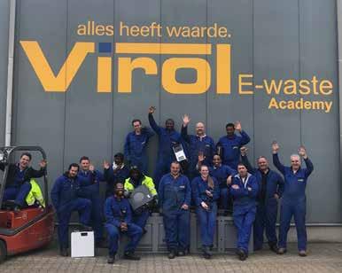 Virol biedt een duurzame totaaloplossing voor inzameling, demontage, sortering en hergebruik van grondstoffen uit E-waste.