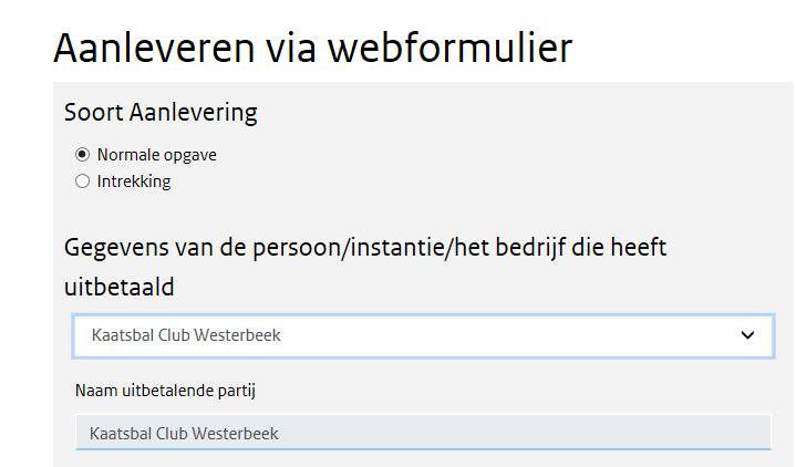 Een opgave in de verzendlijst kunt u weer terughalen om de gegevens aan te passen (zie paragraaf 5.3.3) of als u de opgave bij nader inzien toch niet wilt aanleveren (zie paragraaf 5.3.4). 5.3.2 Een normale opgave opvoeren Gaat u een uitbetalingsopgave voor het eerst aan ons doorgeven?