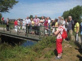 Na de ontvangst met koffie in de Plaetse kreeg Hans Kalisvaart van het Waterschap de Dommel het woord. Hij was de projectleider van het gehele project geweest.