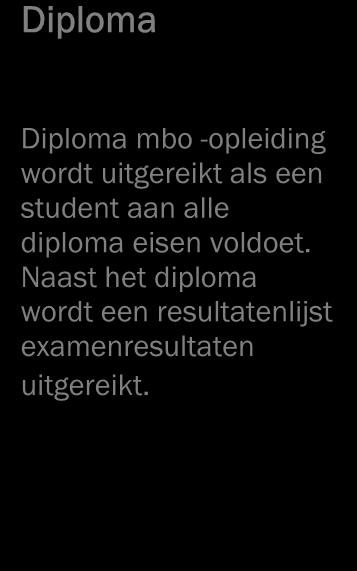 Op de resultatenlijst van je diploma worden de resultaten op de volgende manier weergegeven.