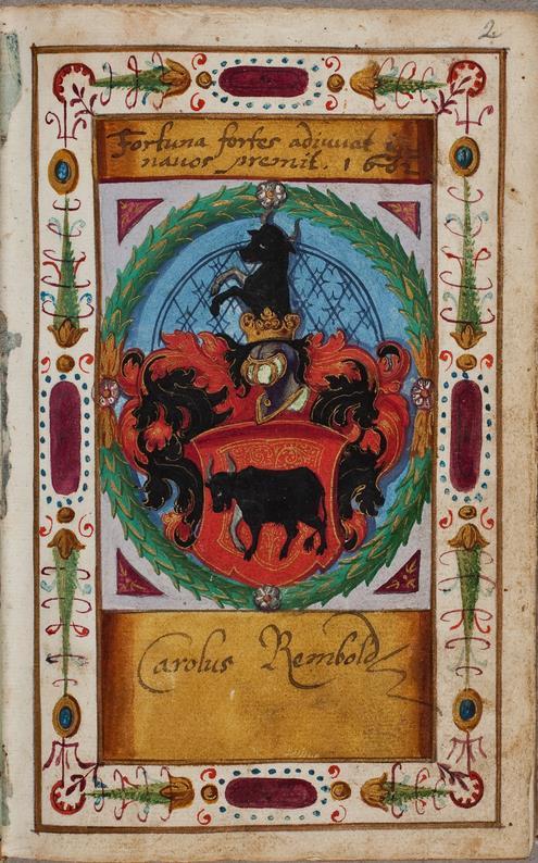 Album amicorum van Carolus Rembold, Ingolstadt Koninklijke Bibliotheek aanvraagnummer 131 E 18.