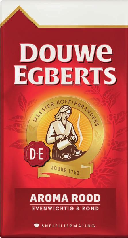 UPER CTIE! Douwe Egberts aroma rood snelfilterkoffie, koffiebonen of -pads 2 pakken à 425/500 gram of zakken à 54 stuks m.u.v. D.E. aroma rood snelfilter dubbelpak 10.